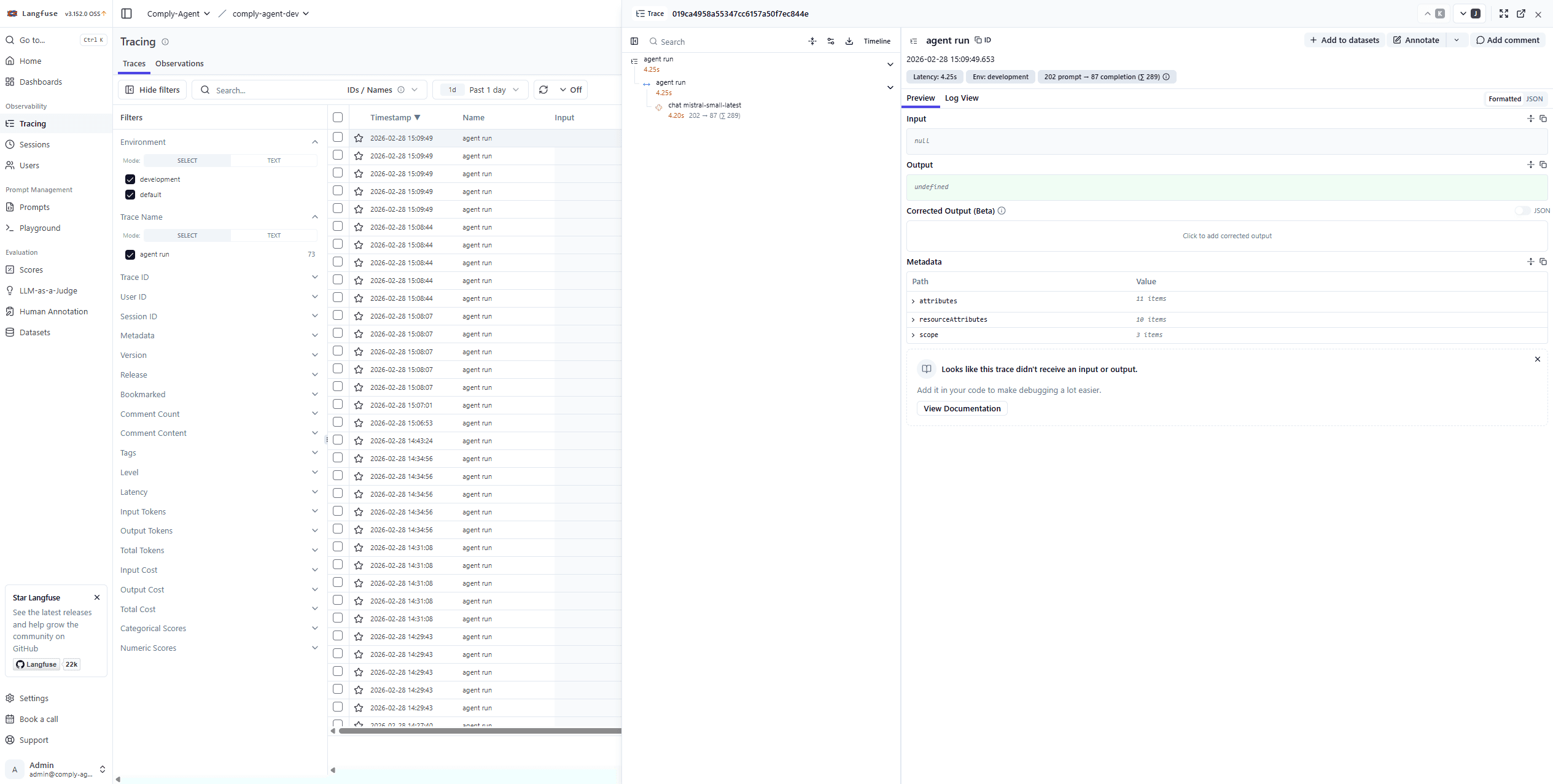 LLM Trace Visibility