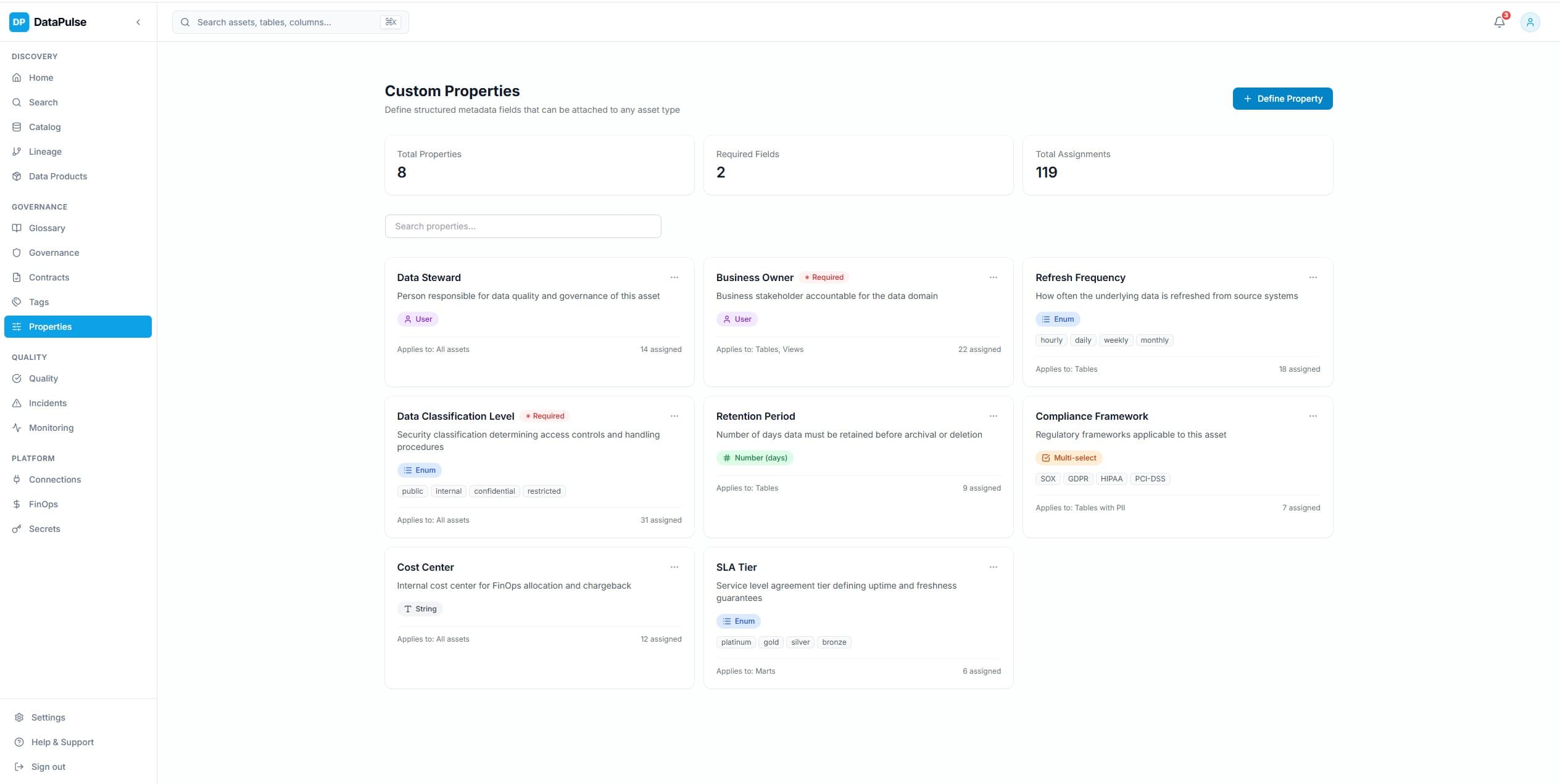 Asset Properties & Metadata